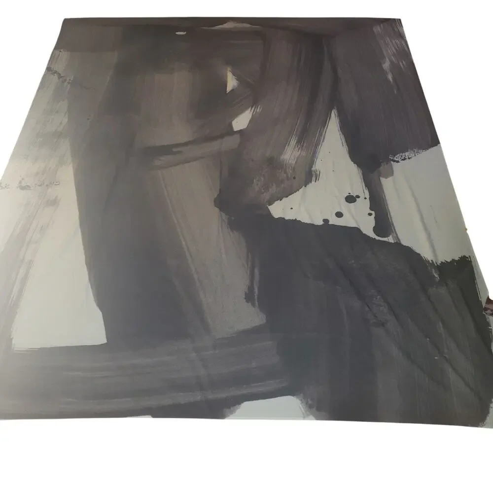 Large Abstract Art Fabric Panel Wall Hanging Monochrome Minimalist Tapestry NWOT